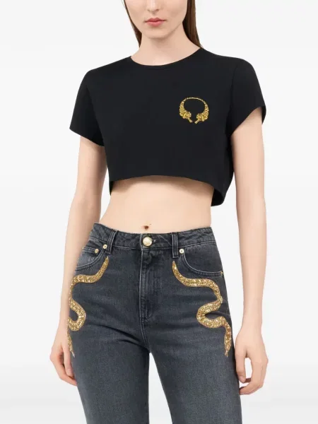 Cropp tricou Roberto Cavalli negru