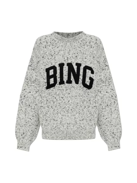 Sweter Anine Bing z logo szary