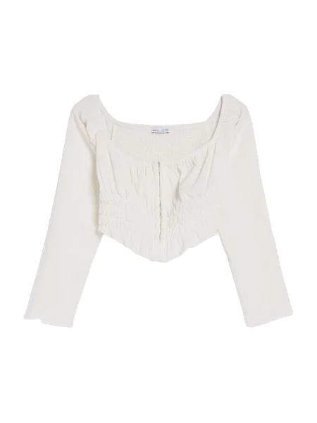 Bershka Bluza ecru/prljavo bijela