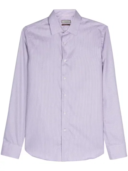 Cămașă Canali cu imprimeu geometric roz