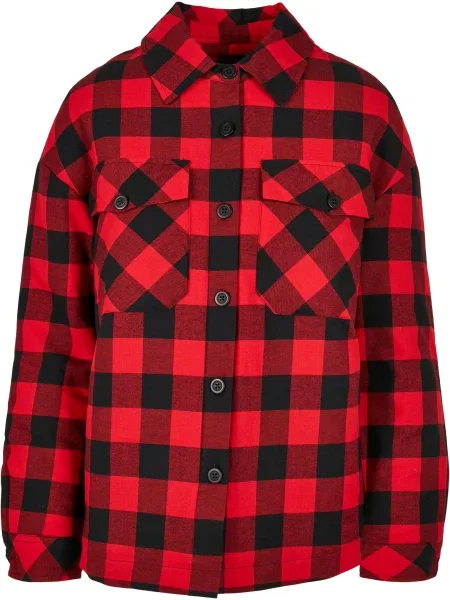 Flanel kockás ing Urban Classics fekete