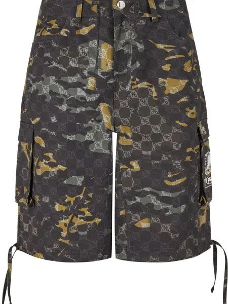 Pequs Cargo hlače Aether narančasto žuta / tamo siva / maslinasta crna