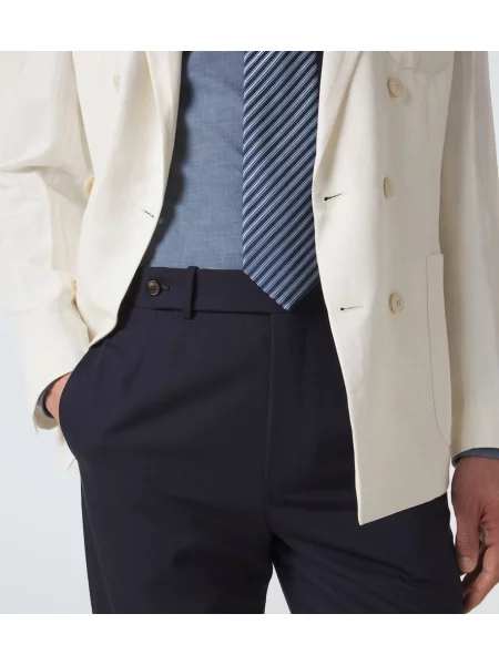 Pantaloni Dunhill de lână albastru