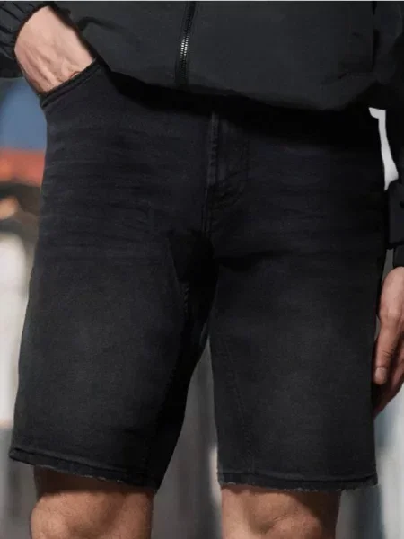 Sinsay Džínové kraťasy slim černá