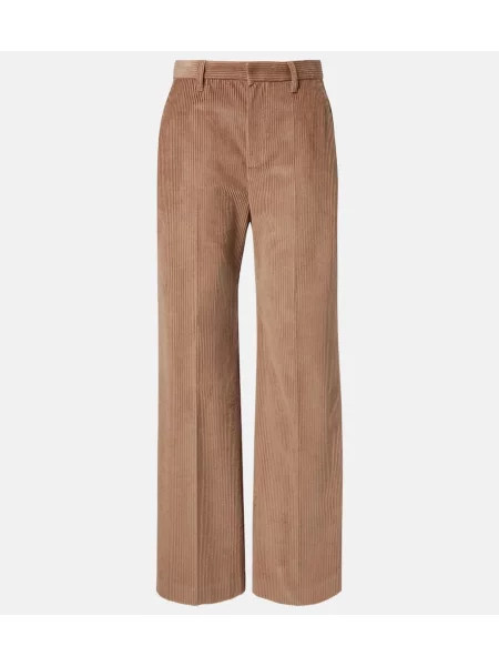Pantaloni Brunello Cucinelli de catifea cord bej