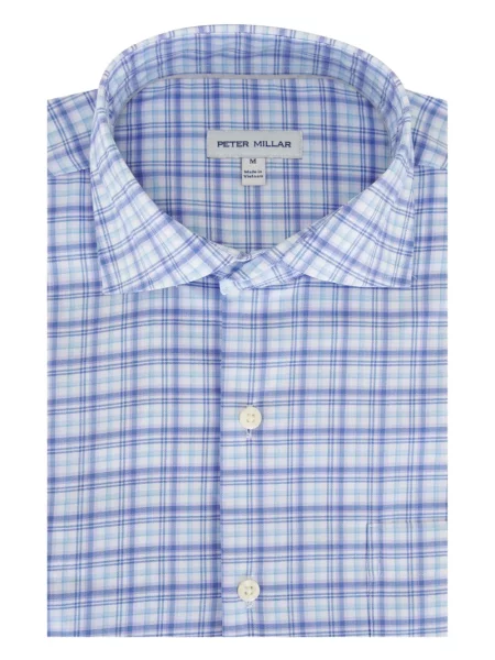 Karirana košulja Peter Millar plava