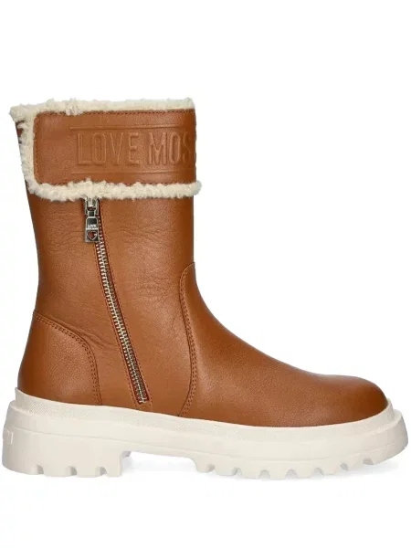 Botine Love Moschino maro