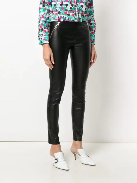 Pantaloni Pucci din piele negru