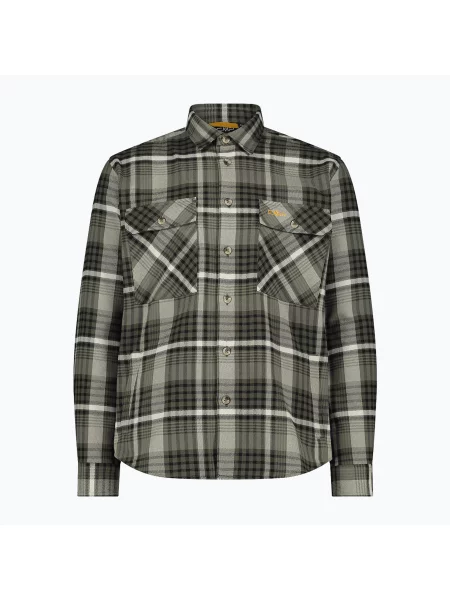 Košile CMP olive / nero / bianco zelená