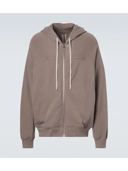 Mikina s kapucí Rick Owens jersey šedá