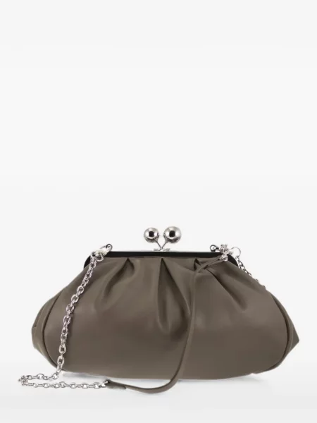 Geantă shopper Weekend Max Mara din piele gri