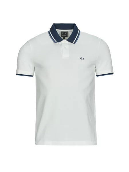 Polo majica Armani Exchange s kratkimi rokavi bela