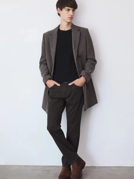 Medicine palton din lână maro