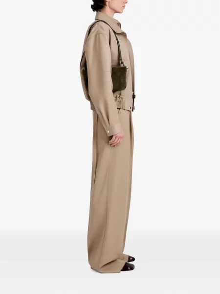 Geantă Proenza Schouler din piele de căprioară verde