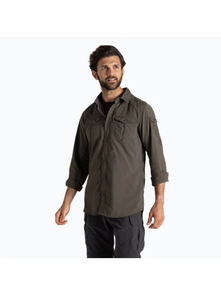 Trekingová košile Craghoppers NosiLife Adventure s dlouhým rukávem III woodland green zelená