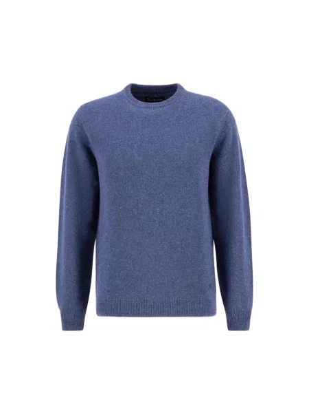 Sweter Barbour wełniany niebieski