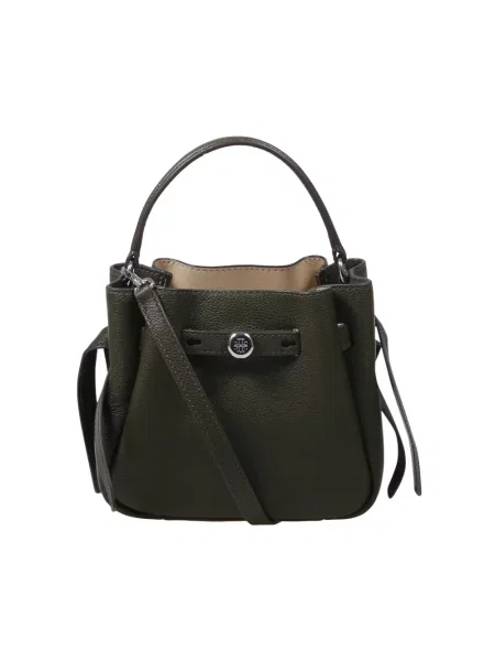 Kapelusz Tory Burch skórzany zielony