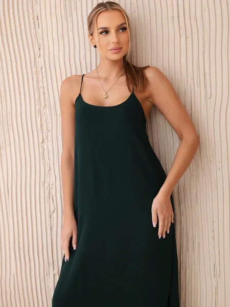 Rochie maxi Kesi Włoski lungă de costum verde