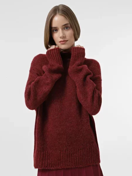 Светр Sewel вовна/акрил бордовий