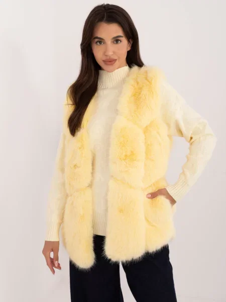 Vestă Fashionhunters galben