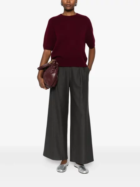 Pantaloni Thelaurent plisate gri