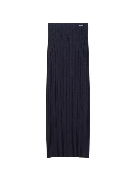 Fusta maxi Maison Kitsune tricotate albastru