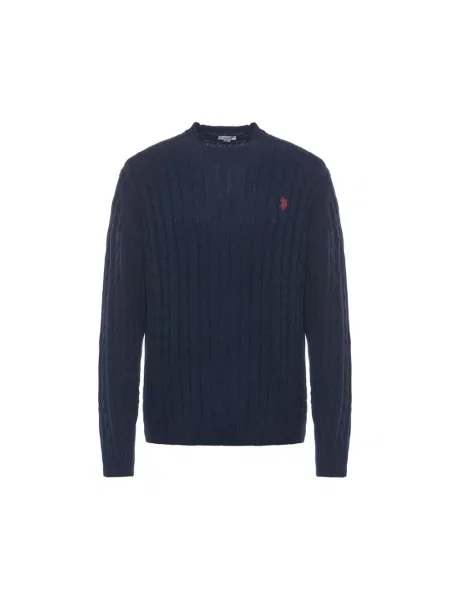 Sweter U.s Polo Assn. z kaszmiru niebieski