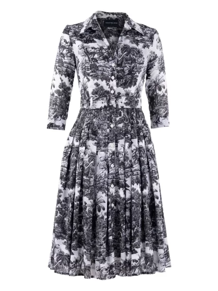 Rochie midi Samantha Sung până la genunchi de costum negru