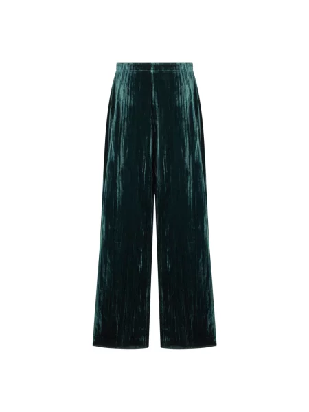 Welurowe spodnie Emporio Armani zielone