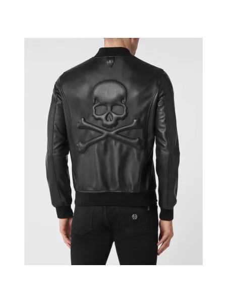Kurtka skórzana Philipp Plein czarna