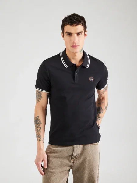 Napapijri Tricou polo E-Macas Negru alb