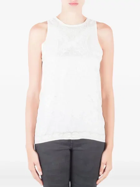 Top Roberto Cavalli de mătase alb