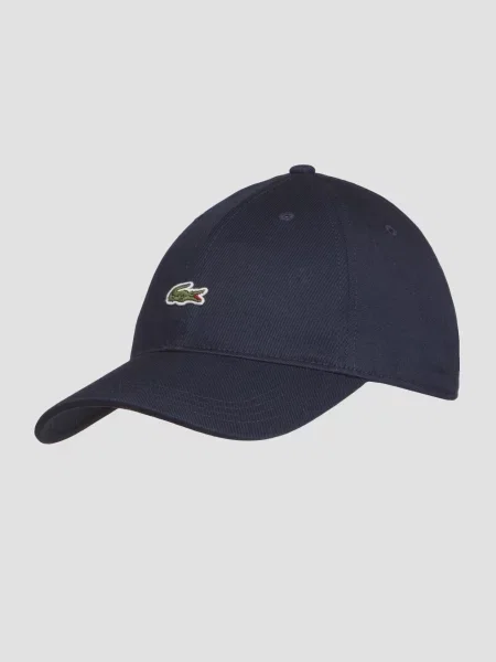 Lacoste czapka z daszkiem granatowy z aplikacją niebieska