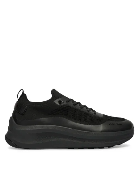 Sneakersy Calvin Klein Chunky Runner Lace Up Sock Knit čierna