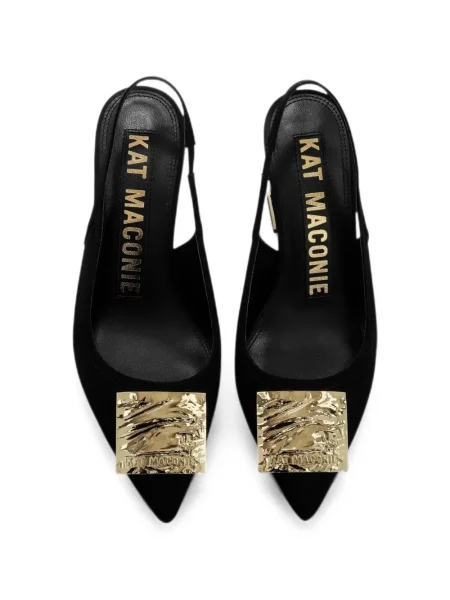 Pantofi cu toc Kat Maconie slingback cu autograf negru
