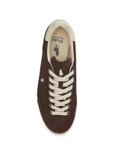 Δερμάτινα τρέξιμο sneakers Polo Ralph Lauren με φιόγκο κόκκινο