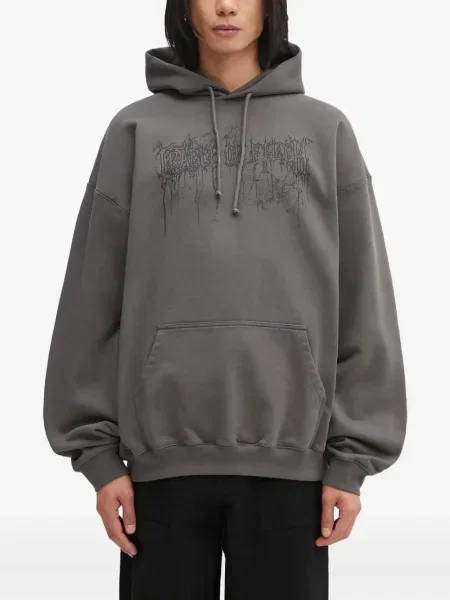 Hanorac cu glugă Vetements cu imagine gri