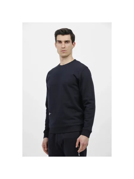 Sweter Dondup z nadrukiem niebieski
