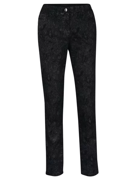Bonprix Pantaloni gri metalic negru