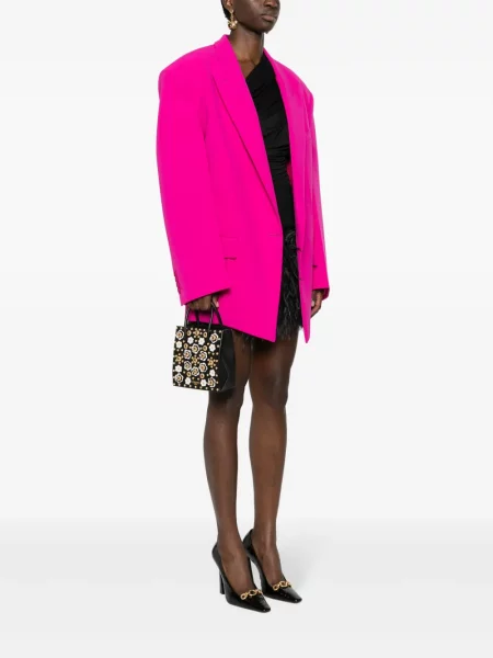 Шопинг чанта Moschino на цветя черно