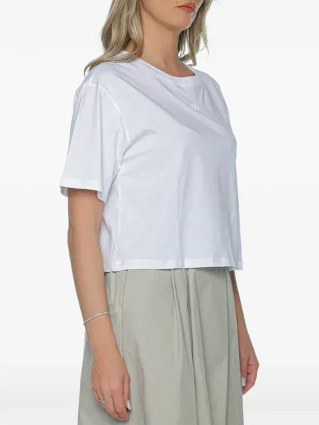 Tricou Armani Exchange cu broderie alb
