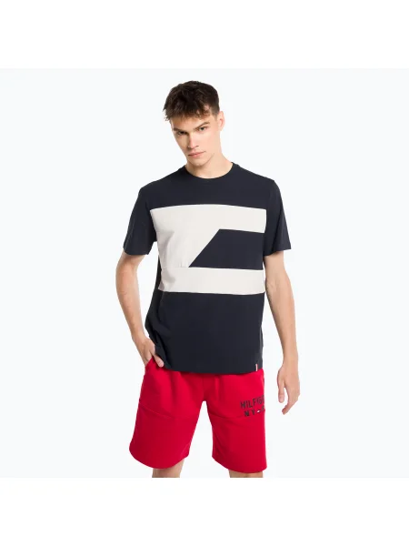 Мъжка тренировъчна тениска Tommy Hilfiger Colorblocked Mix Media S/S blue синьо