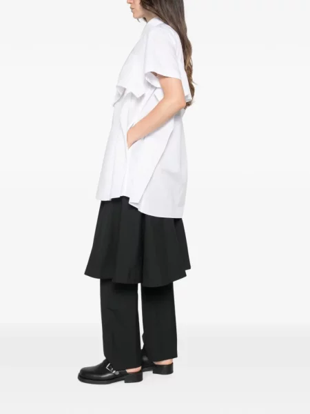 Scurt rochie mini Sacai cu volane alb