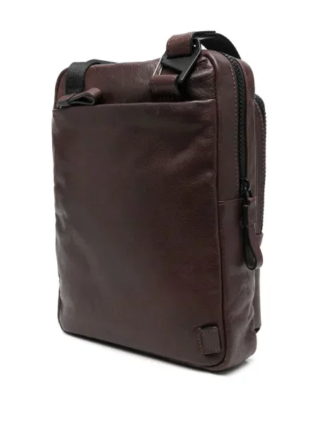 Crossbody torba Piquadro s autogramom smeđa