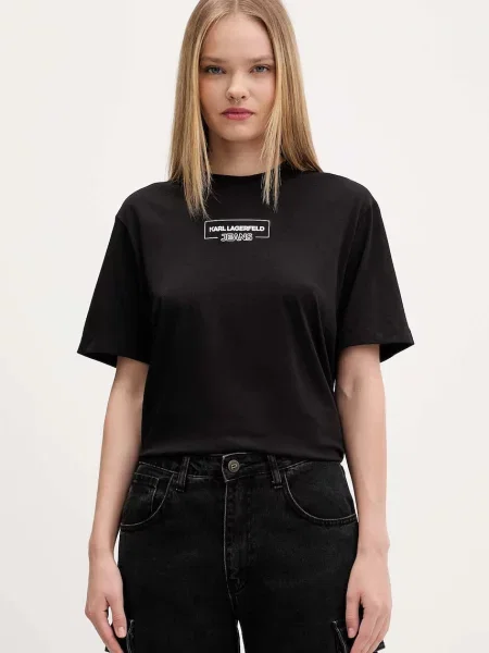 Karl Lagerfeld Jeans tričko dámske čierna