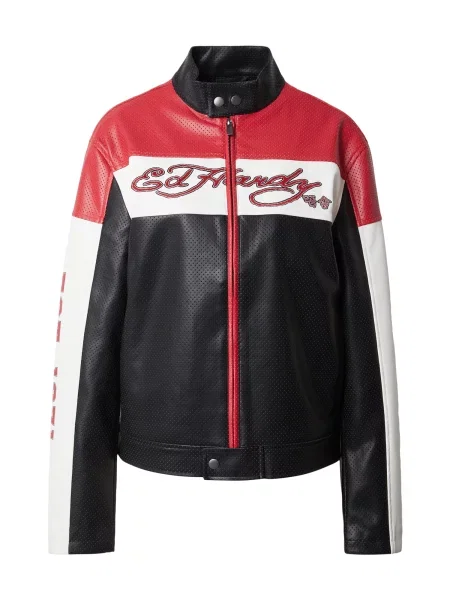Ed Hardy Geacă de primăvară-toamnă roșu / negru alb