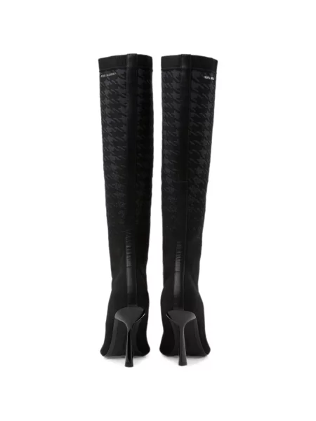 Cizme Karl Lagerfeld tricotate cu gradient negru