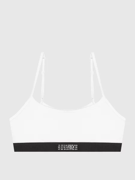 Бюстгальтер Maison Margiela Mm6 з принтом білий