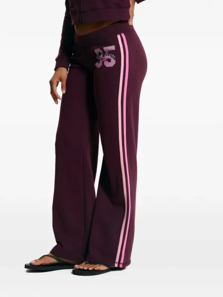 Pantaloni sport Juicy Couture cu dungi alergare violet