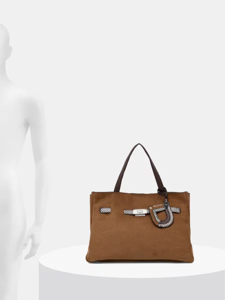 Műbőr shopper táska Dkny bézs